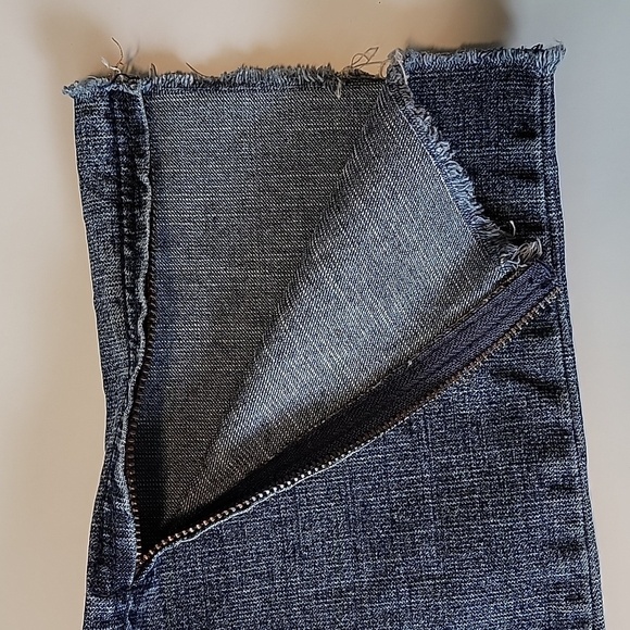 Wink Wink Blue Jeans Denim Japanese Ankle Distressed Cropped Whiskering S - Picture 7 of 11